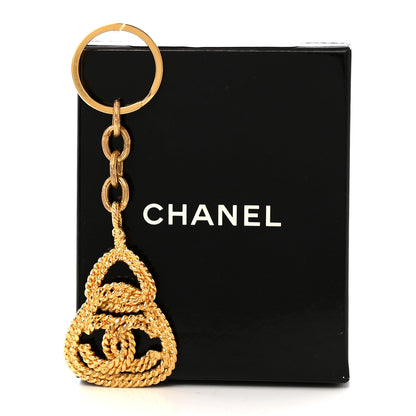 Chanel Metal Braided CC Logo Key Chain Gold 5 of 5