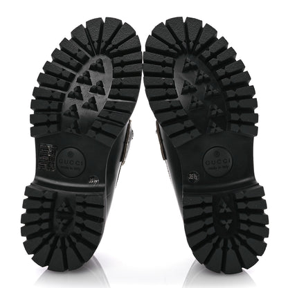 Gucci Cordovan Lux Womens Harald Horsebit 25mm Platform Loafers 35.5 Black 6 of 10