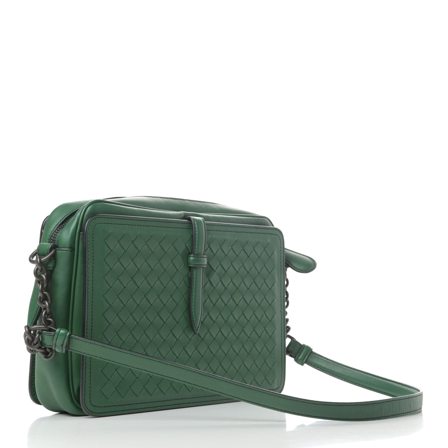 Bottega Veneta Nappa Intrecciato Medium Camera Shoulder Bag Green 3 of 10