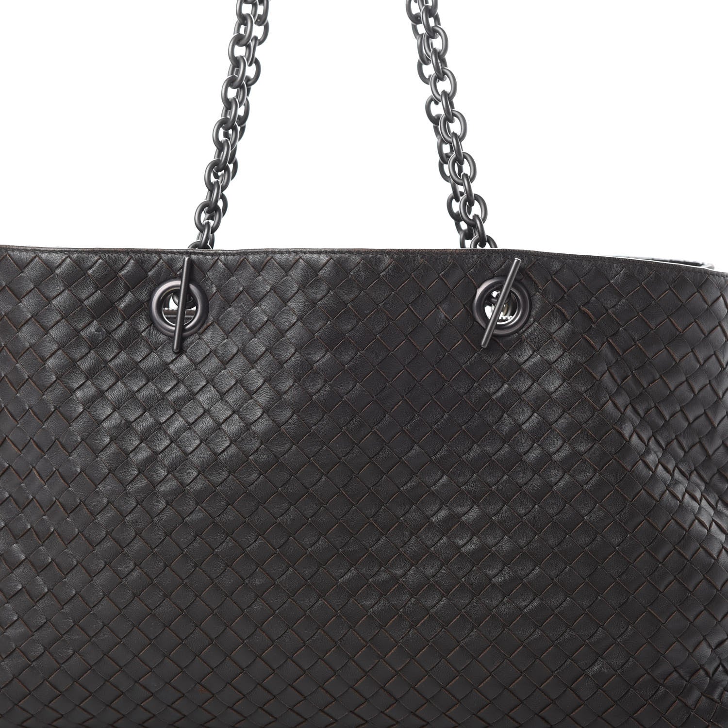 Bottega Veneta Nappa Intrecciato Large Classic Chain Strap Tote Ebano 8 of 17