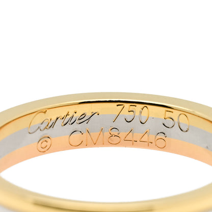 Cartier 18K Pink White Yellow Gold 3.5mm Vendome Louis Cartier Wedding Band Ring 50 5.25 4 of 4