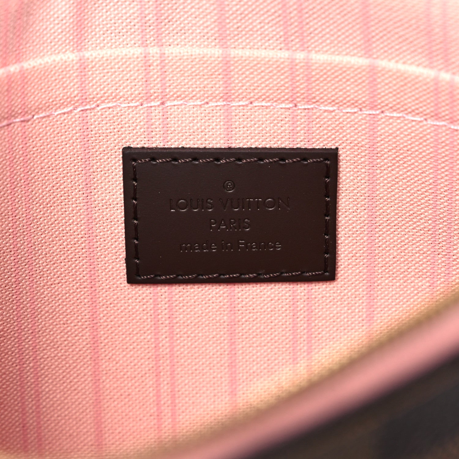 Louis Vuitton Damier Ebene Neverfull MM GM Pochette Rose Ballerine 6 of 9