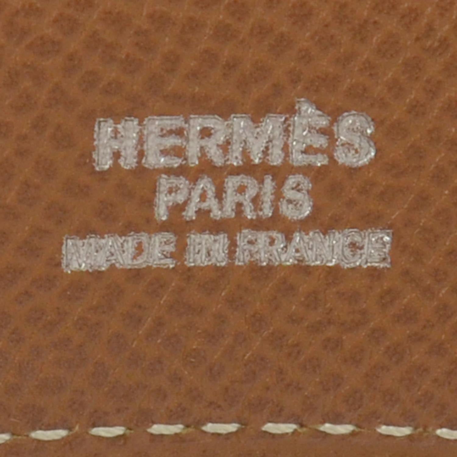 Hermes Box Courchevel Reversible Belt Strap Black Gold 100 3 of 4