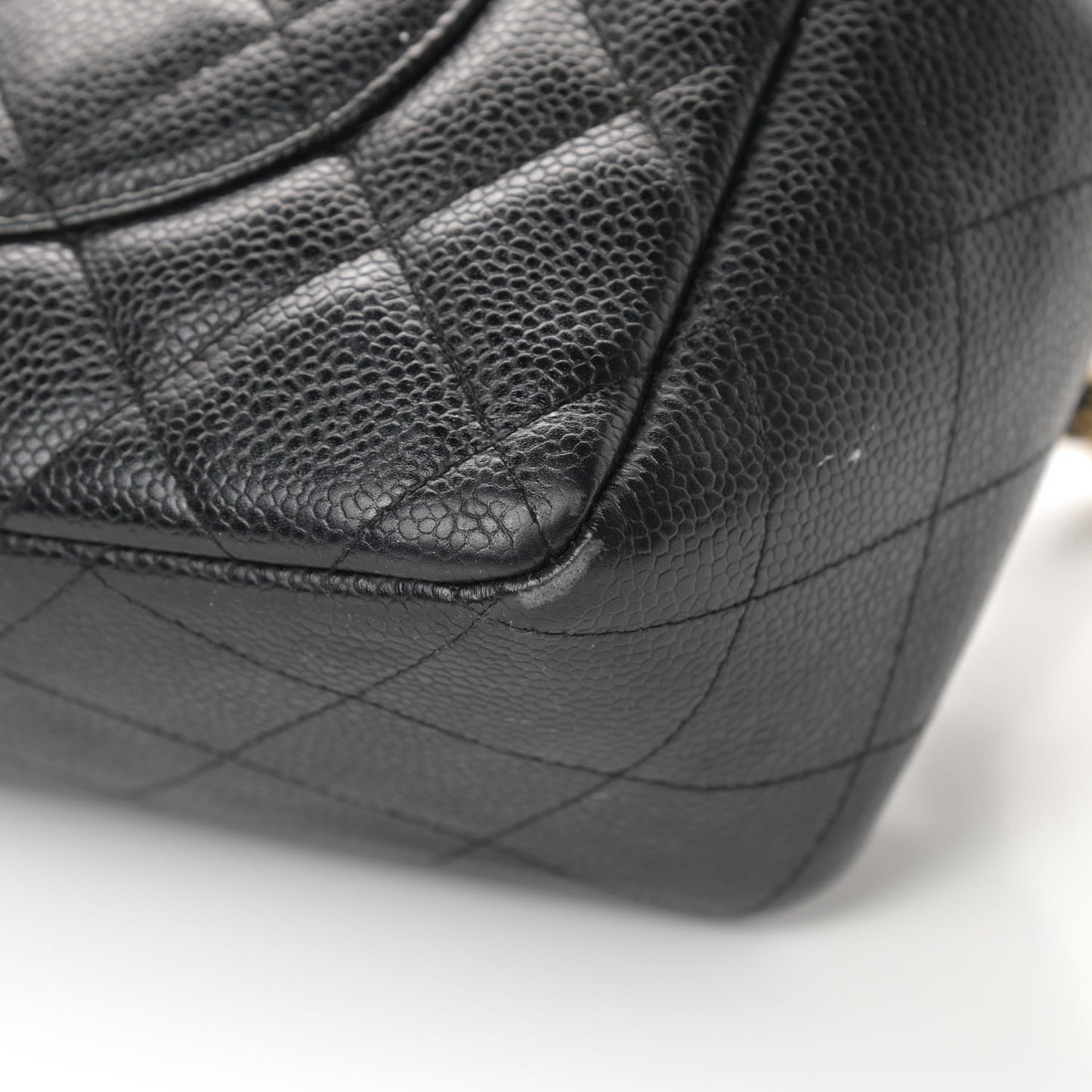 Caviar Quilted Jumbo Single Flap Black
