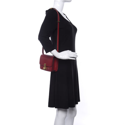 Celine Box Calfskin Small Classic Box Flap Bag Red 2 of 9