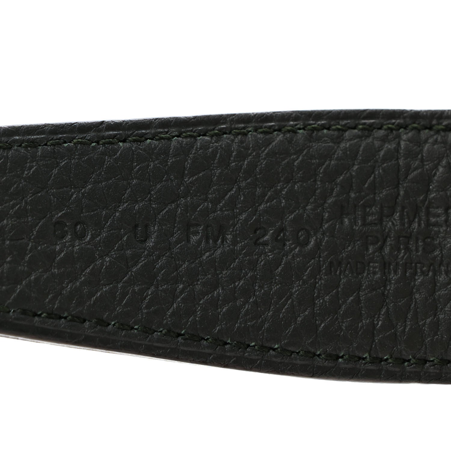Hermes Box Togo So Black 32mm H Belt 80 32 Black Vert Fonce 3 of 5