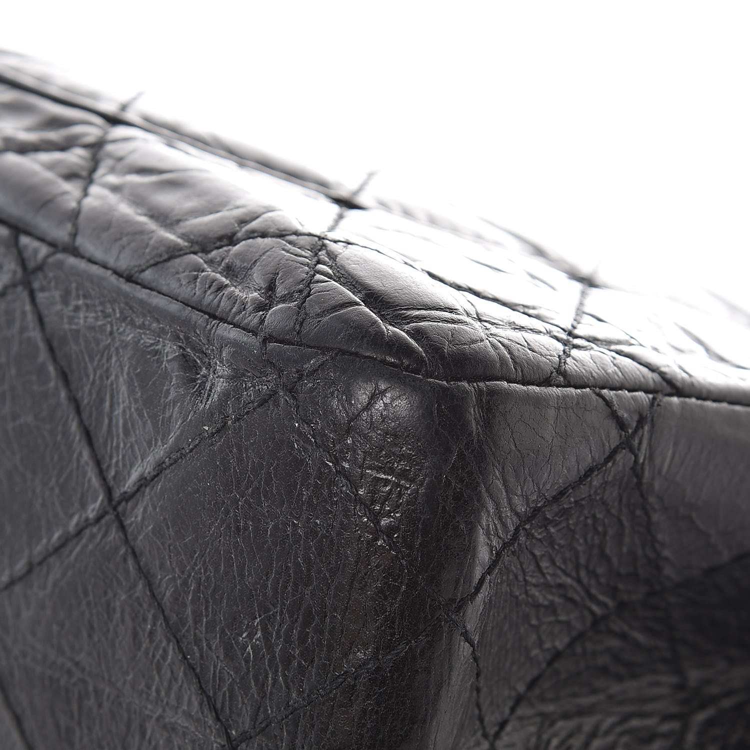 Chanel Glazed Aged Calfskin Quilted 2.55 Reissue 227 Flap So Black 10 of 11