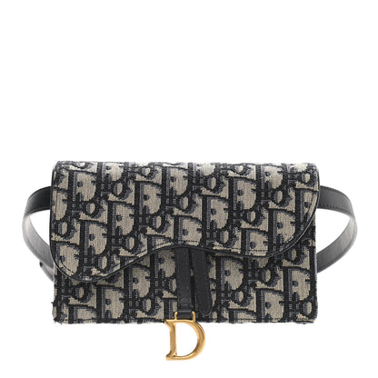Christian Dior Oblique Saddle Belt Bag Blue 1 of 11