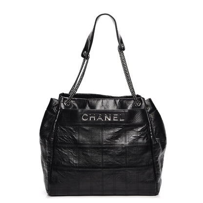Chanel Lambskin Square Stitched Lax Accordion Shoulder Bag Black 1 of 12
