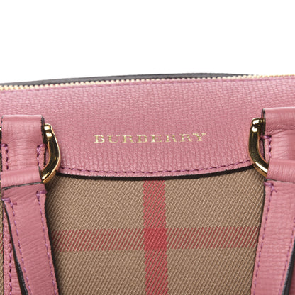 Burberry House Check Derby Calfskin Small Alchester Bowling Bag Mauve Pink 7 of 9
