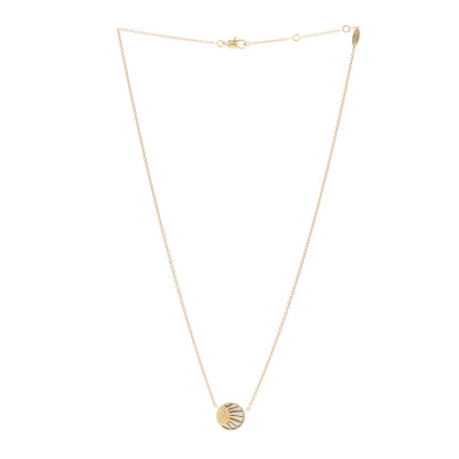Christian Dior 18K Yellow White Gold Diamond Black Onyx Mother of Pearl Rose Celeste Pendant Necklace 3 of 6