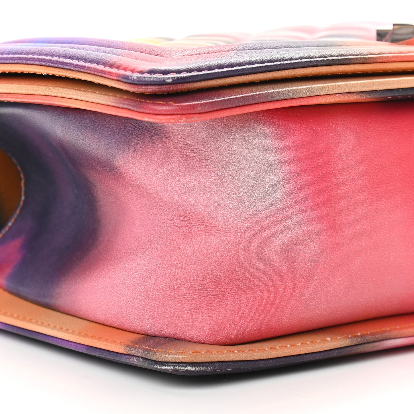 Printed Lambskin Quilted Medium Flower Power Boy Flap
