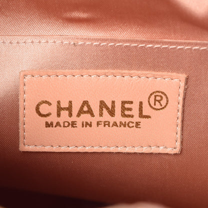 Chanel Satin Suede Quilted Drawstring Backpack Pink 6 of 9