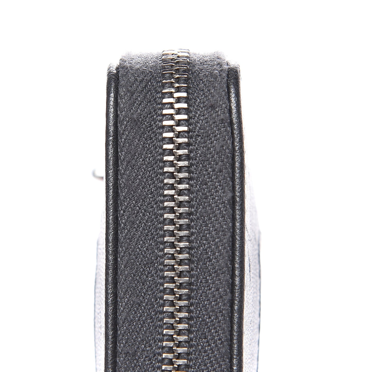 Sheepskin Chevron Quilted Mademoiselle Vintage Zip Around Wallet Grey