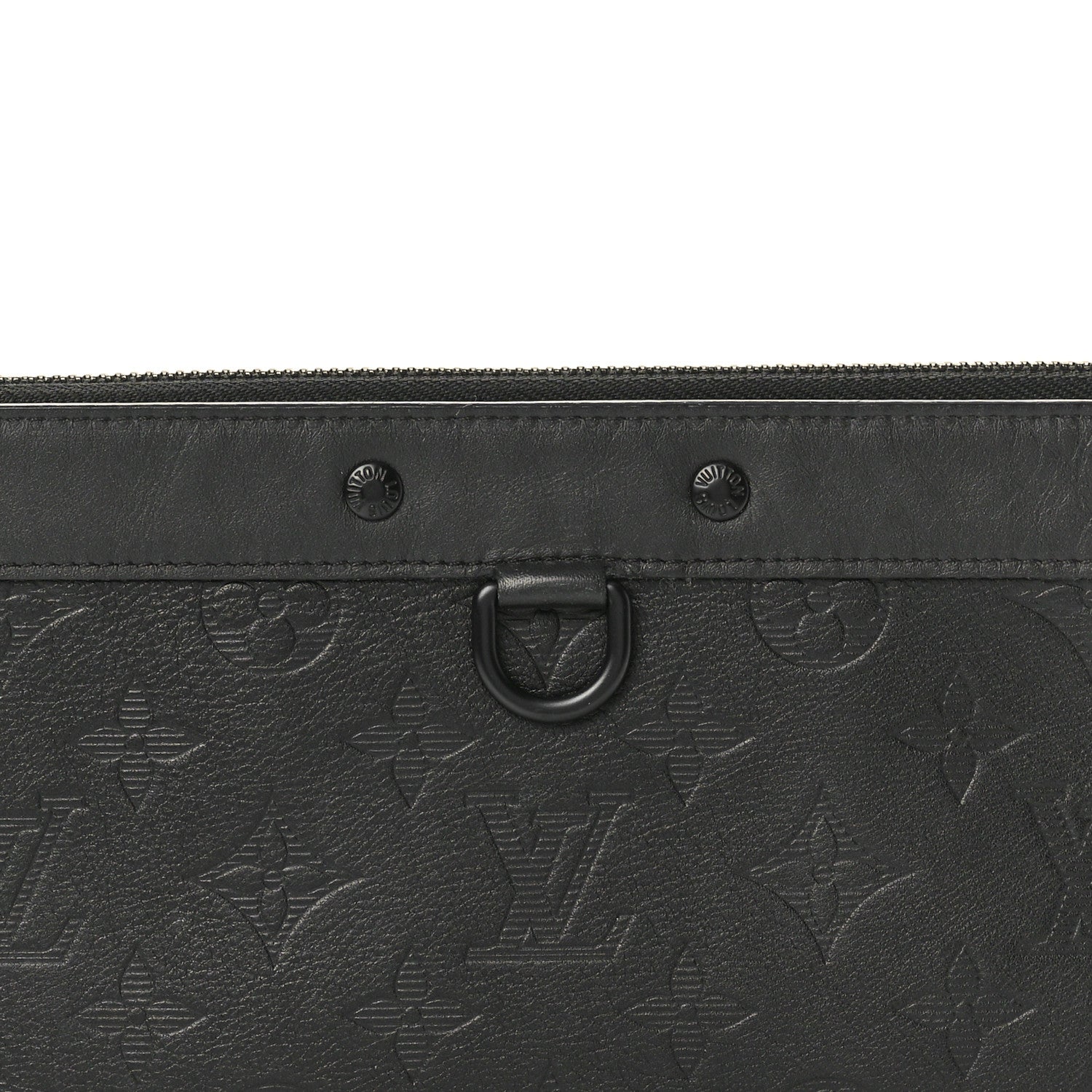 Louis Vuitton Calfskin Monogram Shadow Discovery Pochette PM Black 7 of 7