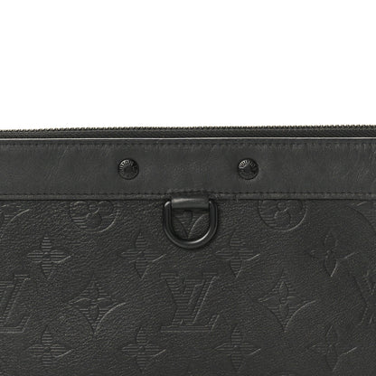 Louis Vuitton Calfskin Monogram Shadow Discovery Pochette PM Black 7 of 7
