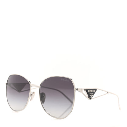 Prada Metal Symbole Triangle Logo Sunglasses SPR57Y Smoky Grey 1 of 9
