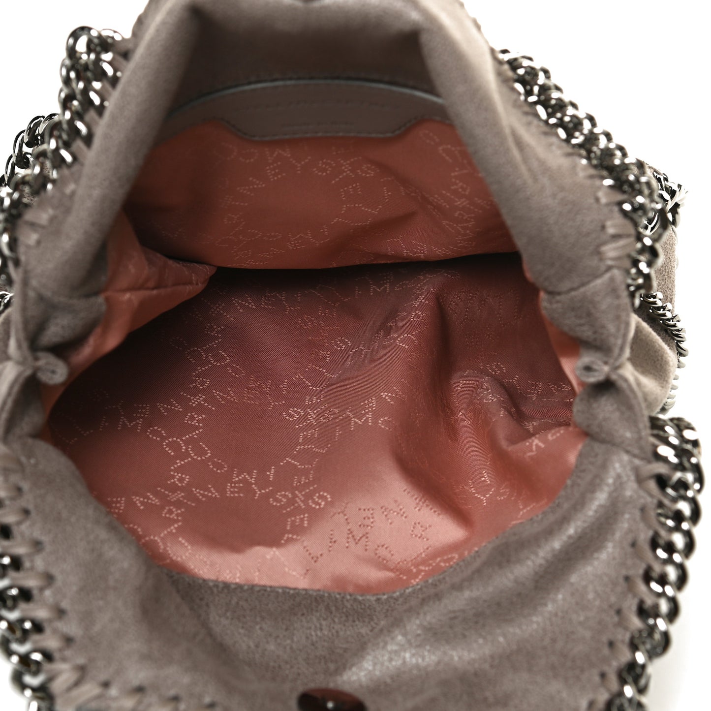 Shaggy Deer Mini Falabella Fold Over Tote Ash Grey