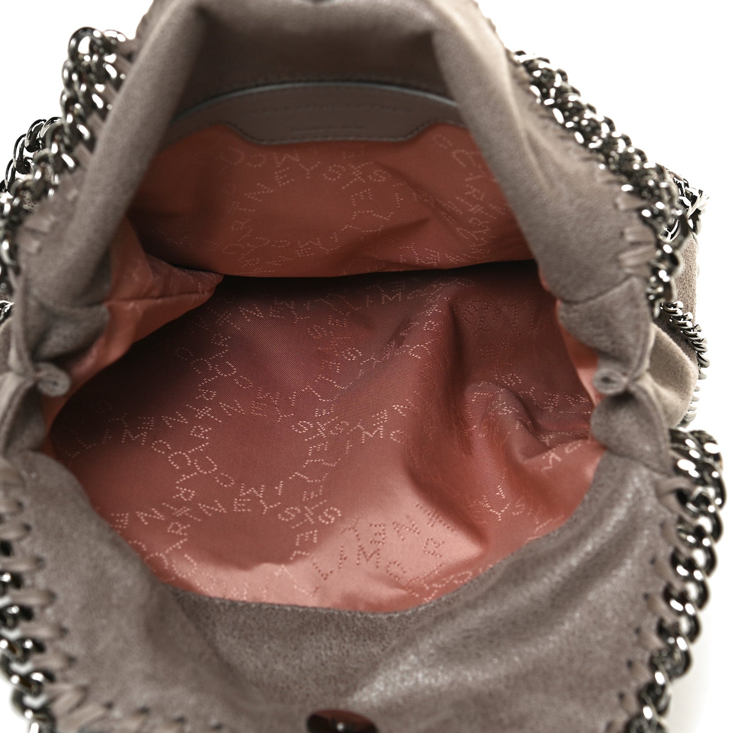 Stella McCartney Shaggy Deer Mini Falabella Fold Over Tote Ash Grey 5 of 13