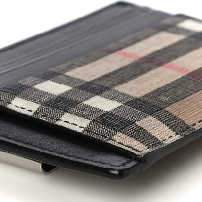 Burberry House Check Money Clip Card Case Black 9 of 12
