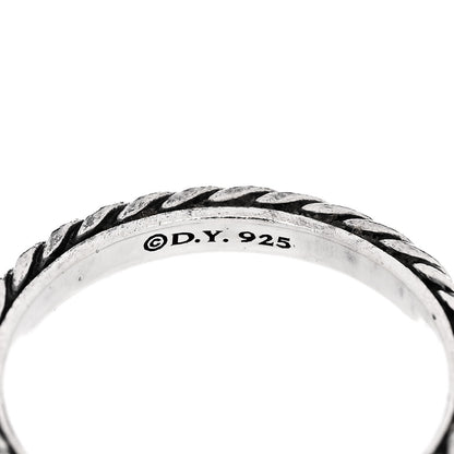David Yurman Sterling Silver Stackable Cable Ring 54 7 4 of 5