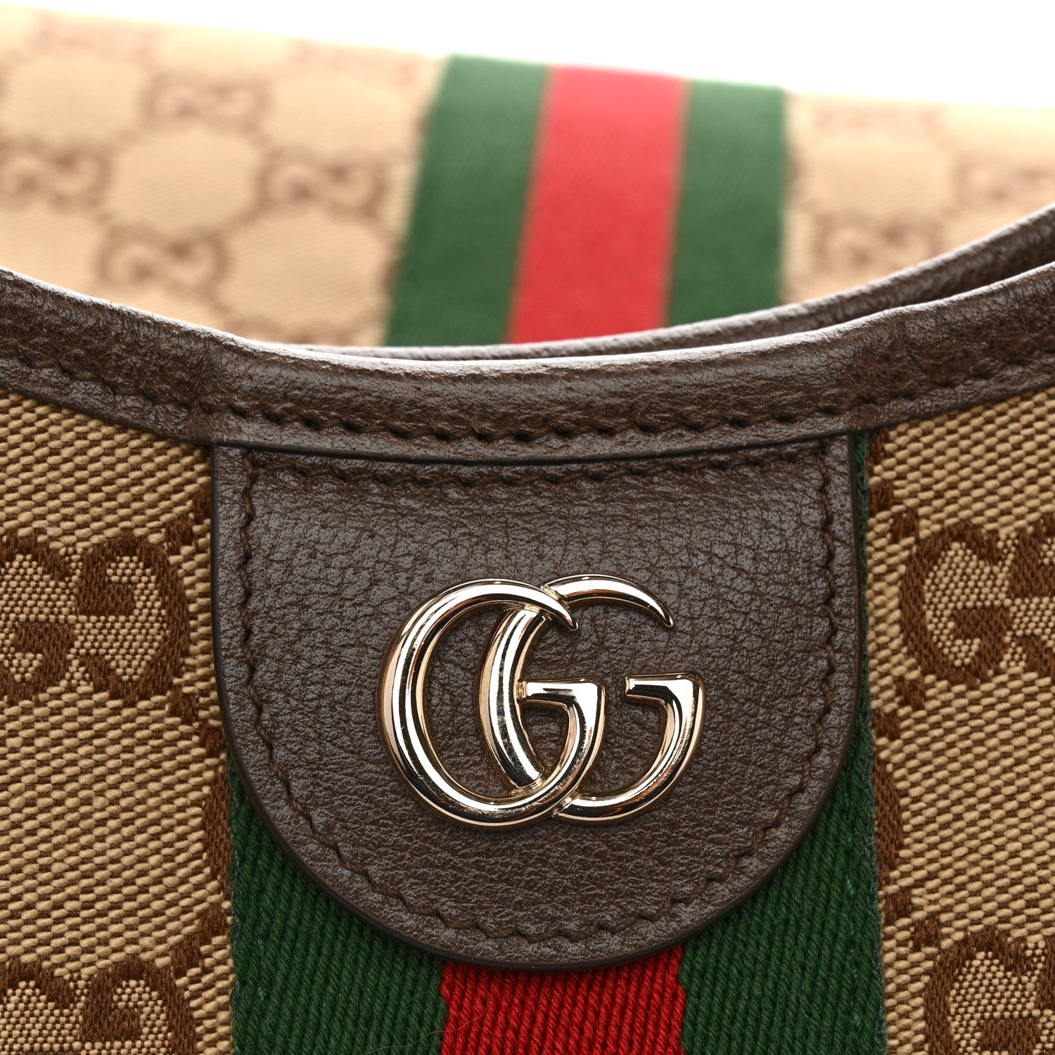 Gucci GG Monogram Web Large Giglio Tote Beige Brown 13 of 13