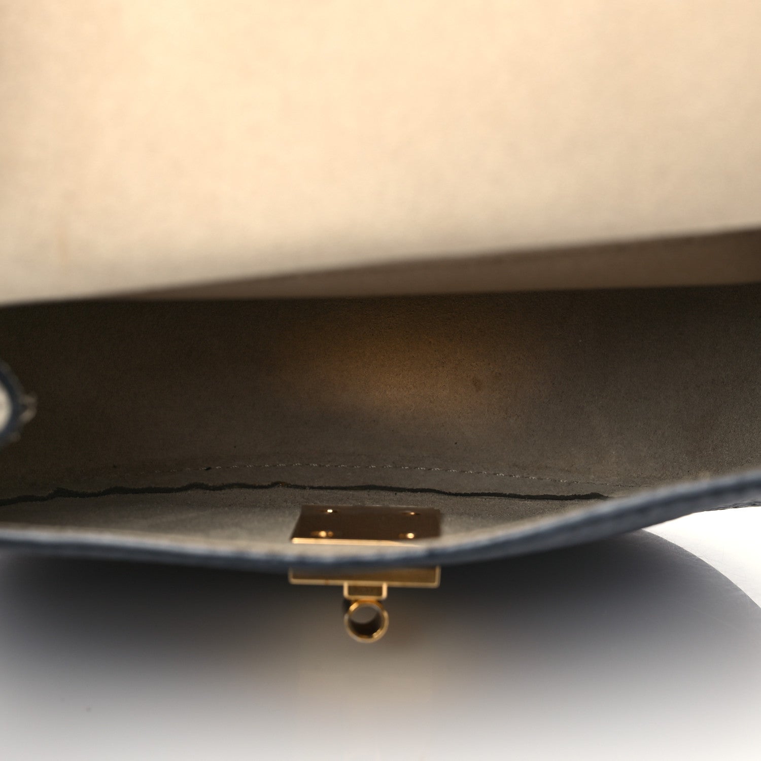 Chloe Grained Calfskin Lambskin Mini Bi-Color Drew Shoulder Bag Black Powder Beige 5 of 8