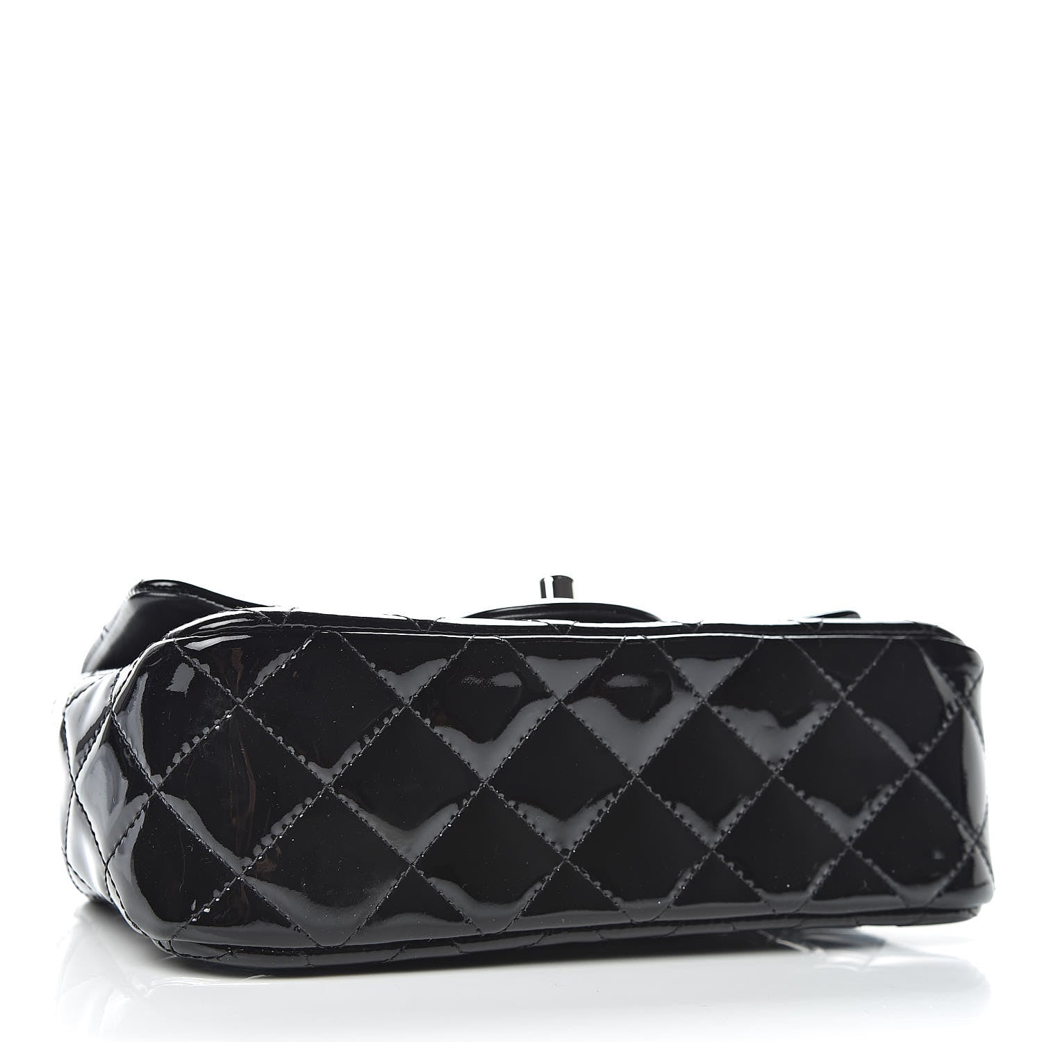 Chanel Patent Calfskin Quilted Mini Rectangular Flap Black 4 of 10