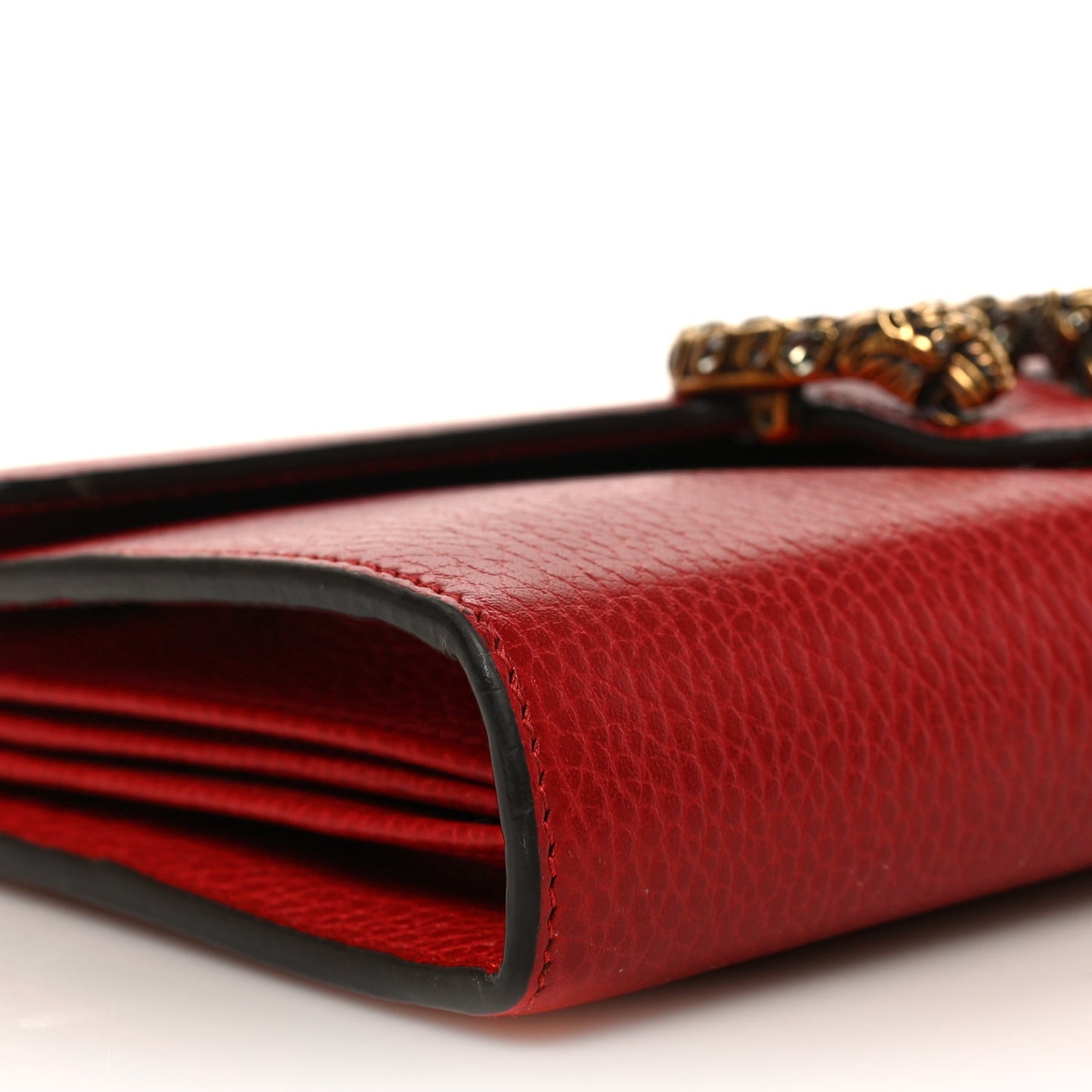 Calfskin Mini Dionysus Chain Wallet Hibiscus Red