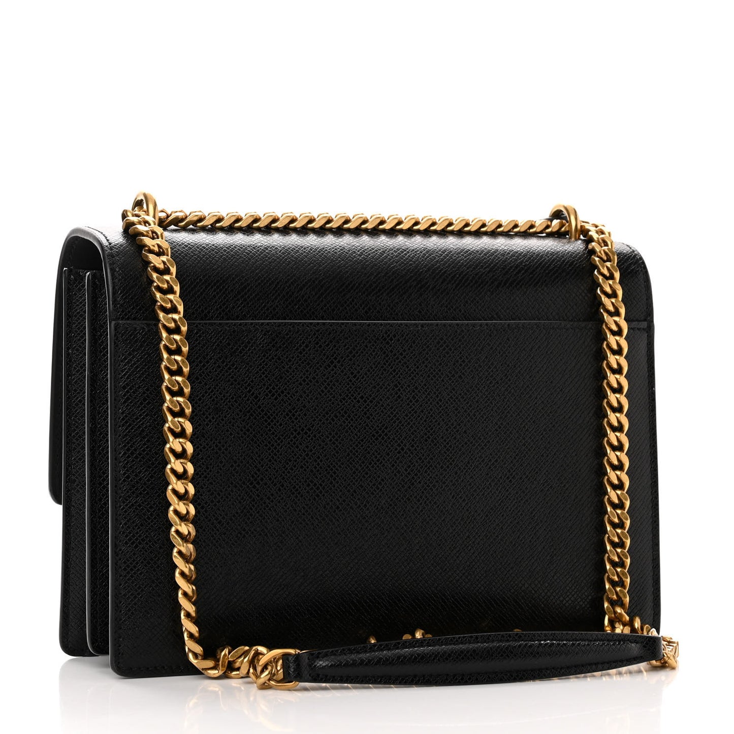 Coated Bark Calfskin Medium Monogram Sunset Black