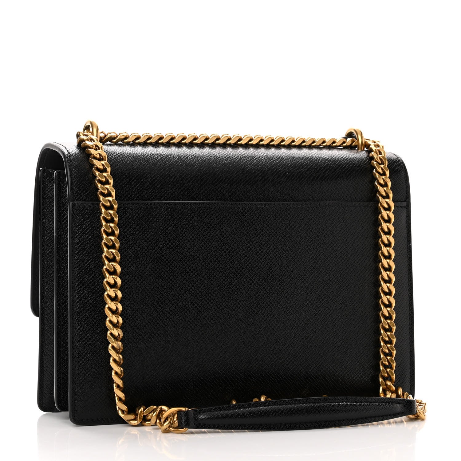 Saint Laurent Coated Bark Calfskin Medium Monogram Sunset Black 3 of 9