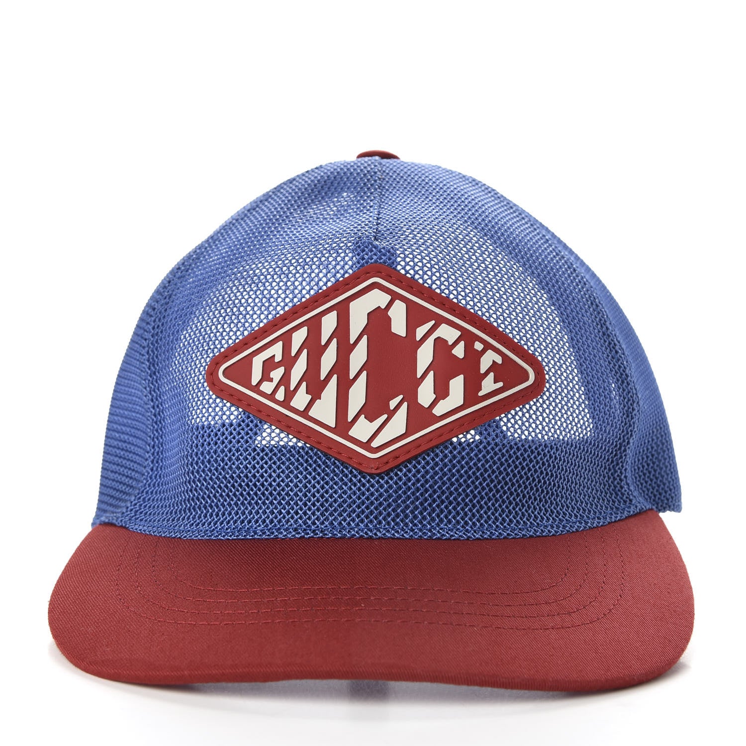Gucci Mesh Game Logo Baseball Hat M Blue Red 3 of 9