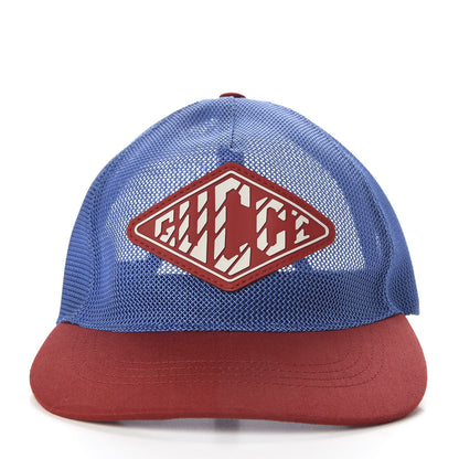 Gucci Mesh Game Logo Baseball Hat M Blue Red 3 of 9