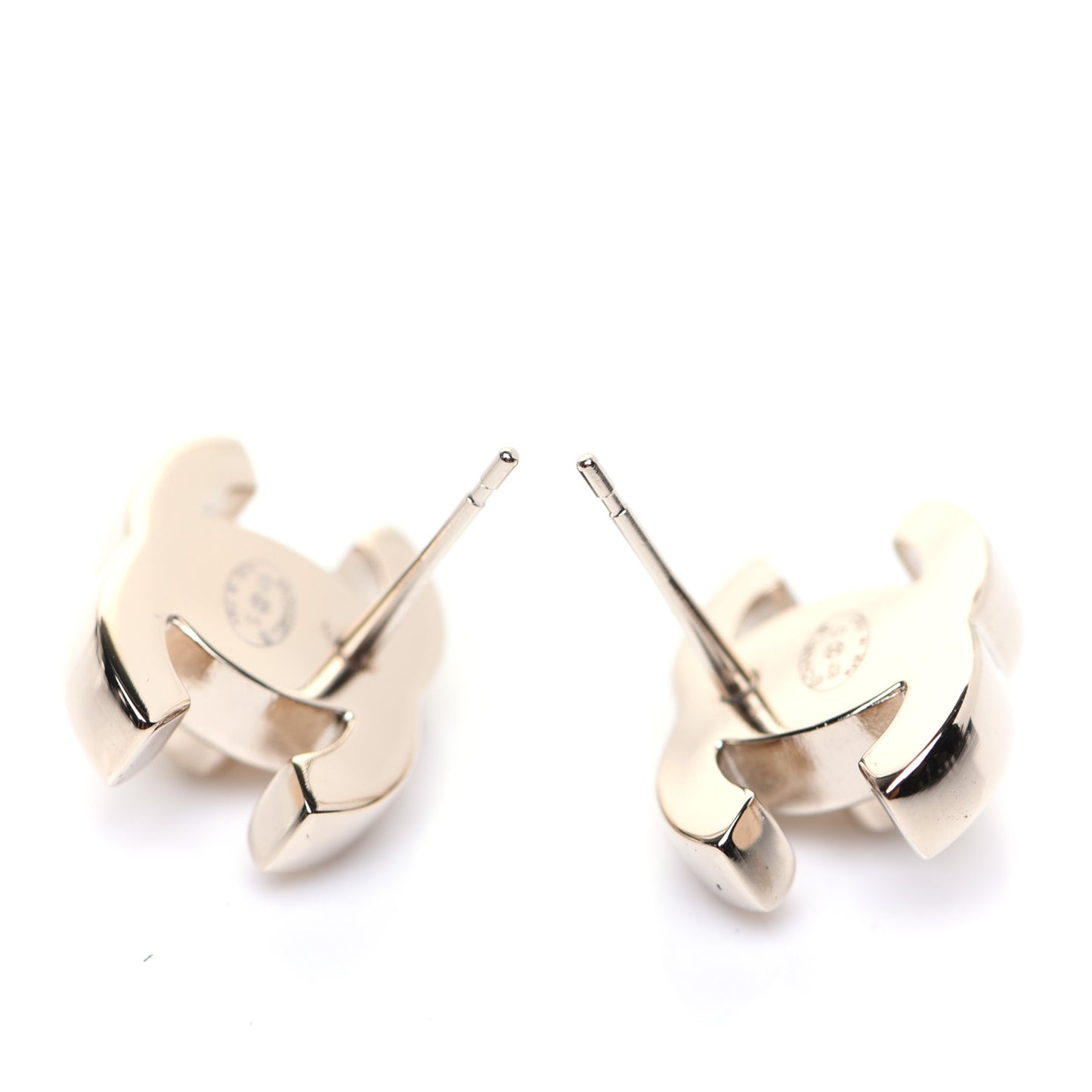 Metal CC Turnlock Earrings Gold