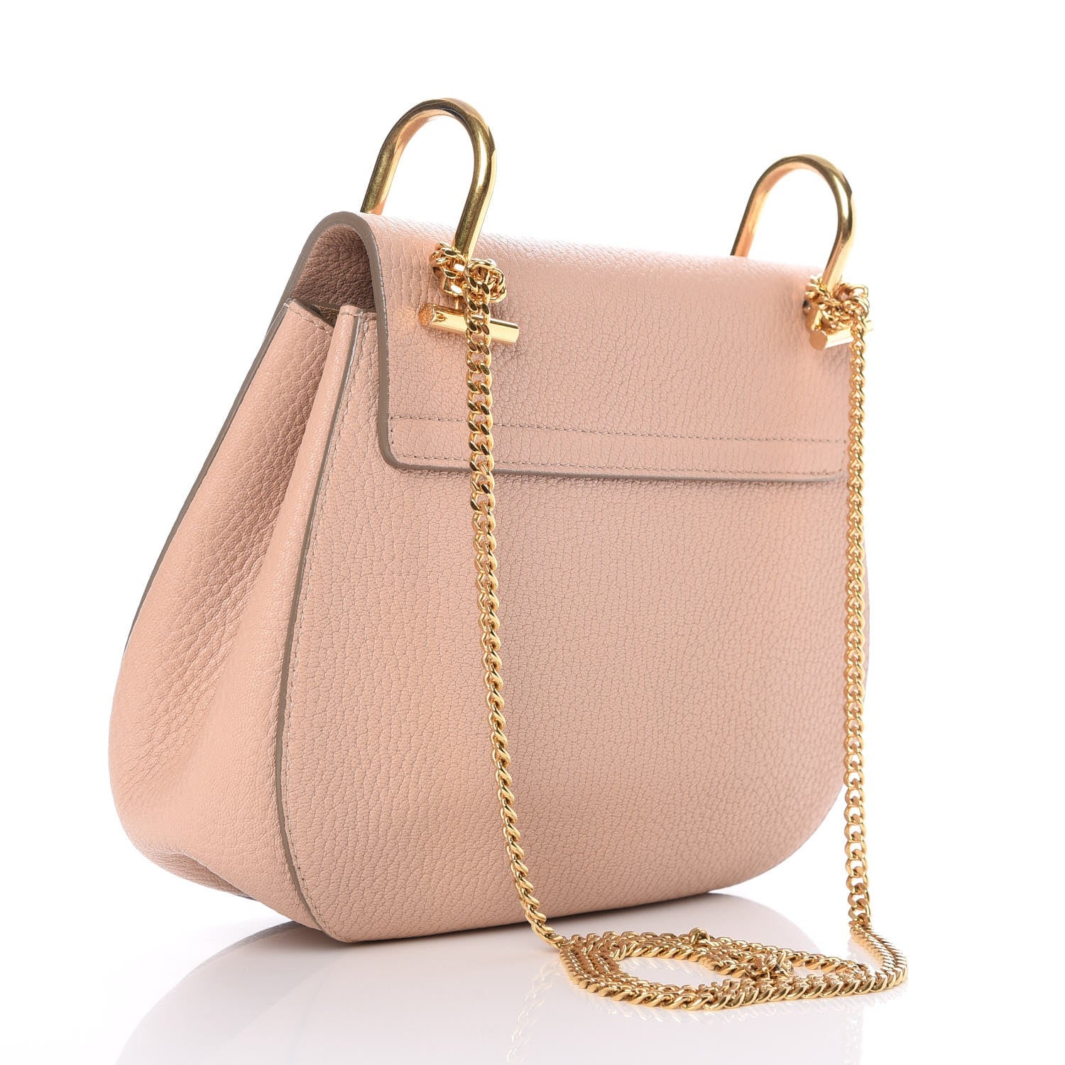 Chloe Grained Lambskin Drew Shoulder Bag Cement Pink 3 of 11