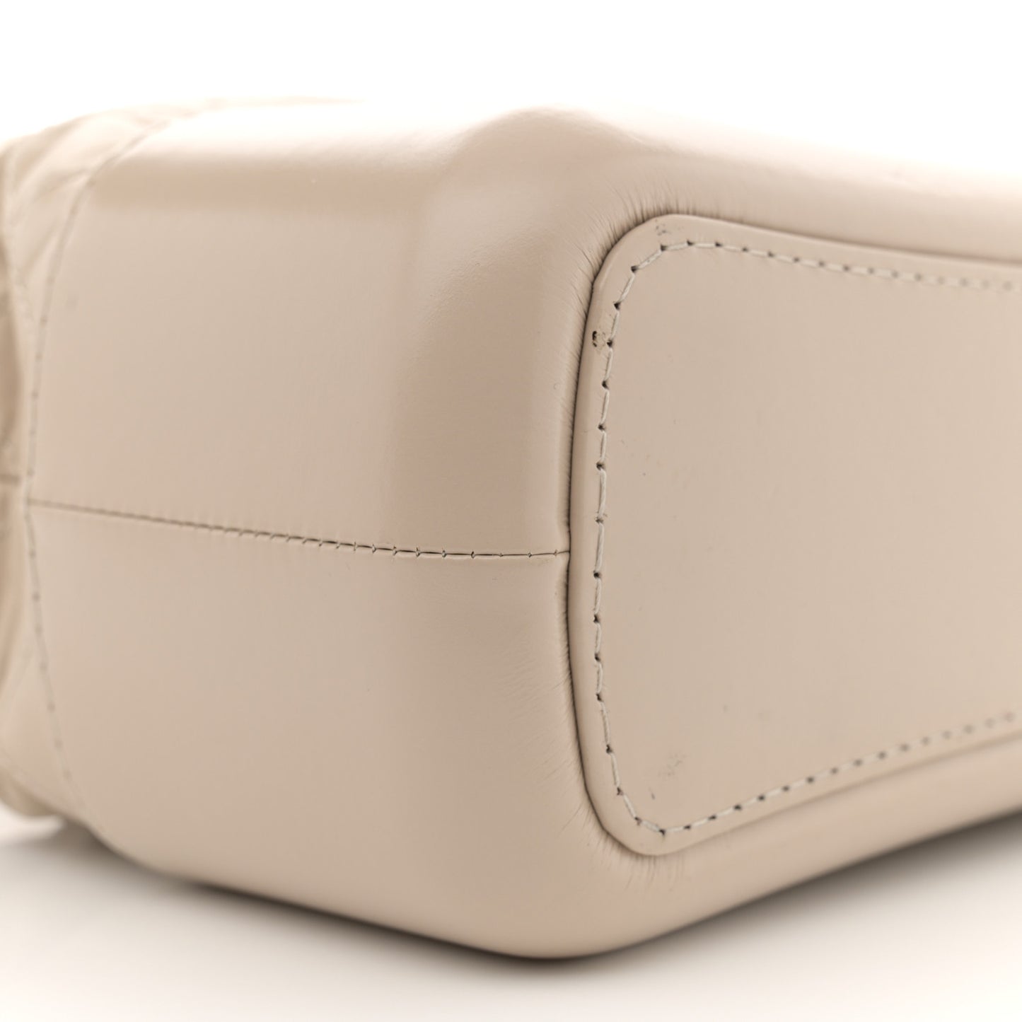 Aged Calfskin Quilted Medium Gabrielle Hobo Beige
