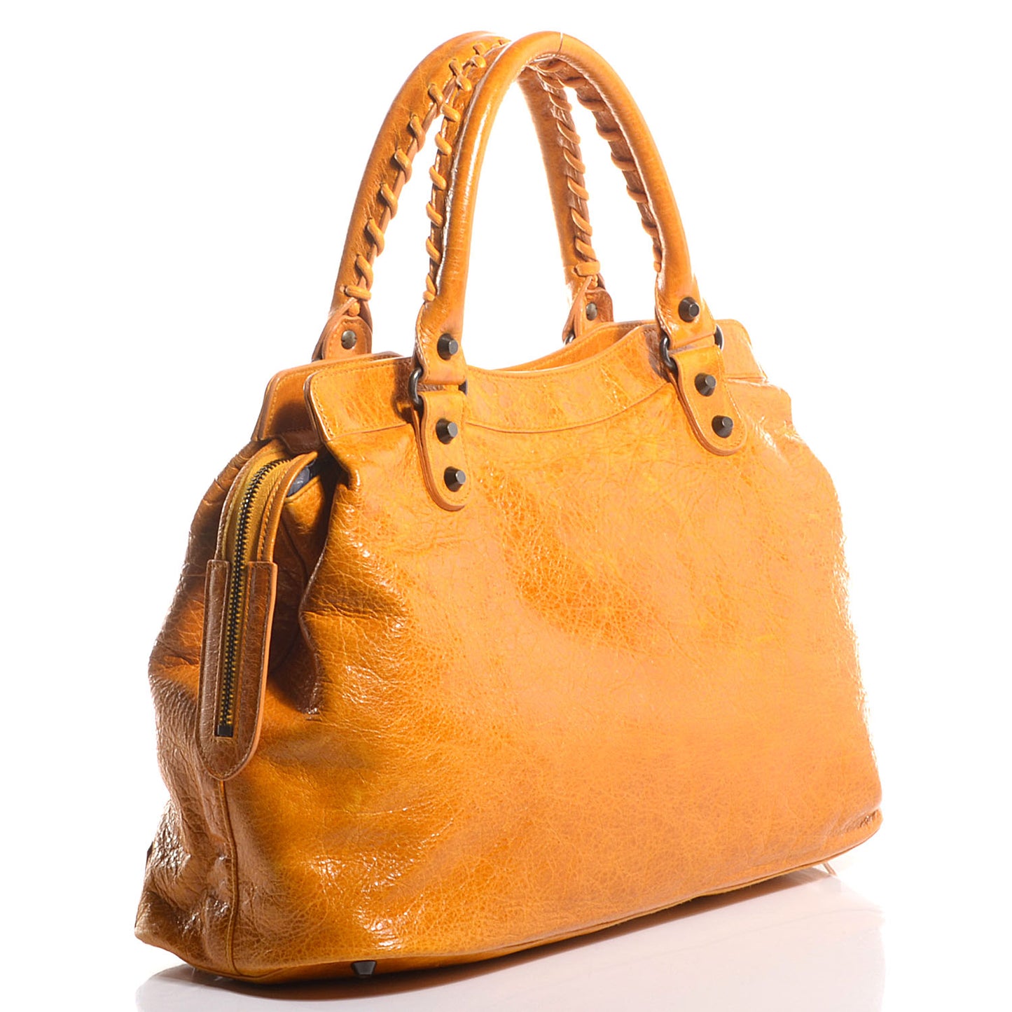 Chevre Classic Hardware Step Bag Marigold