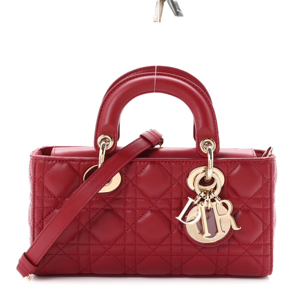 Christian Dior Lambskin Cannage Small Lady D-Joy Bordeaux 1 of 10