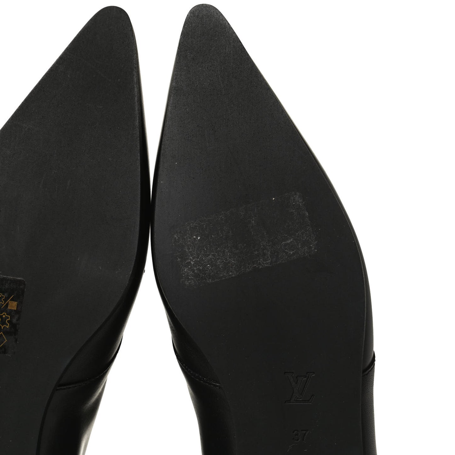 Calfskin Monogram Jumble Flat Ankle Boots 37 Black