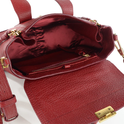 3.1 Phillip Lim 3.1 Textured Calfskin Mini Pashli Satchel Crimson 5 of 7