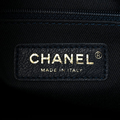 Chanel Caviar Quilted Small Business Affinity Shopping Bag Navy 6 of 10