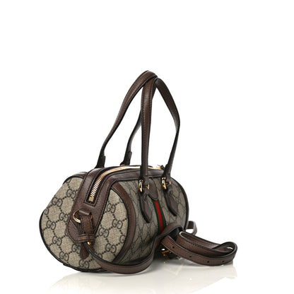 Gucci GG Supreme Monogram Web Small Ophidia Boston Bag Beige New Acero 3 of 13