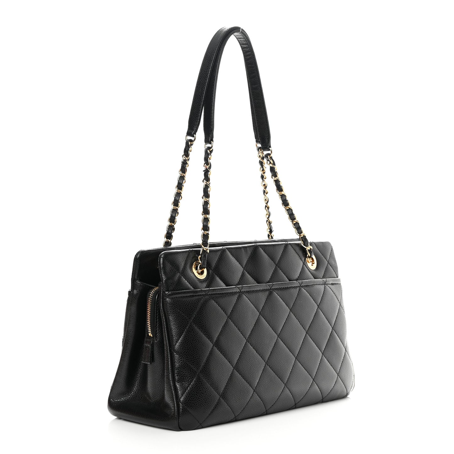 Caviar Quilted CC Timeless Soft Tote Black