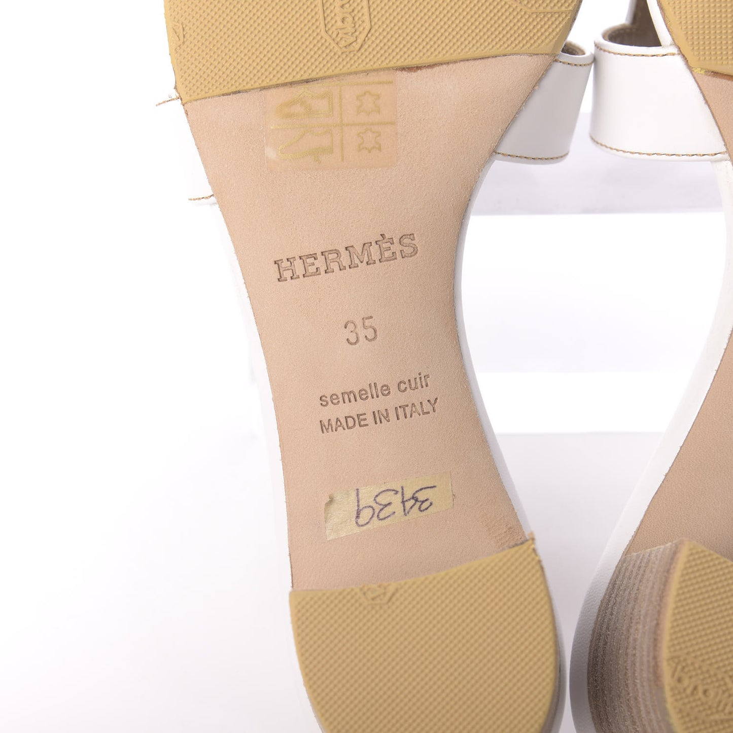 Calfskin Oasis Sandals 35 White