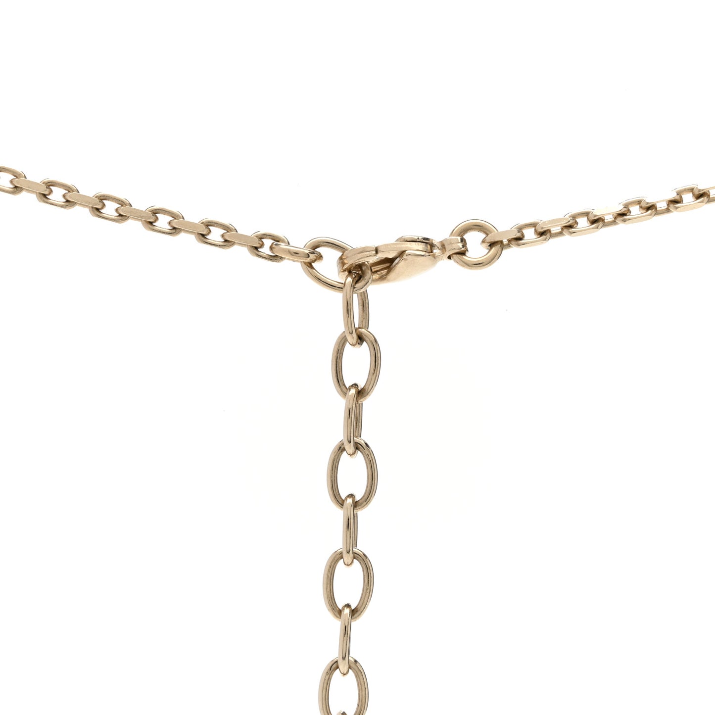Crystal CC Logo Bar Necklace Gold