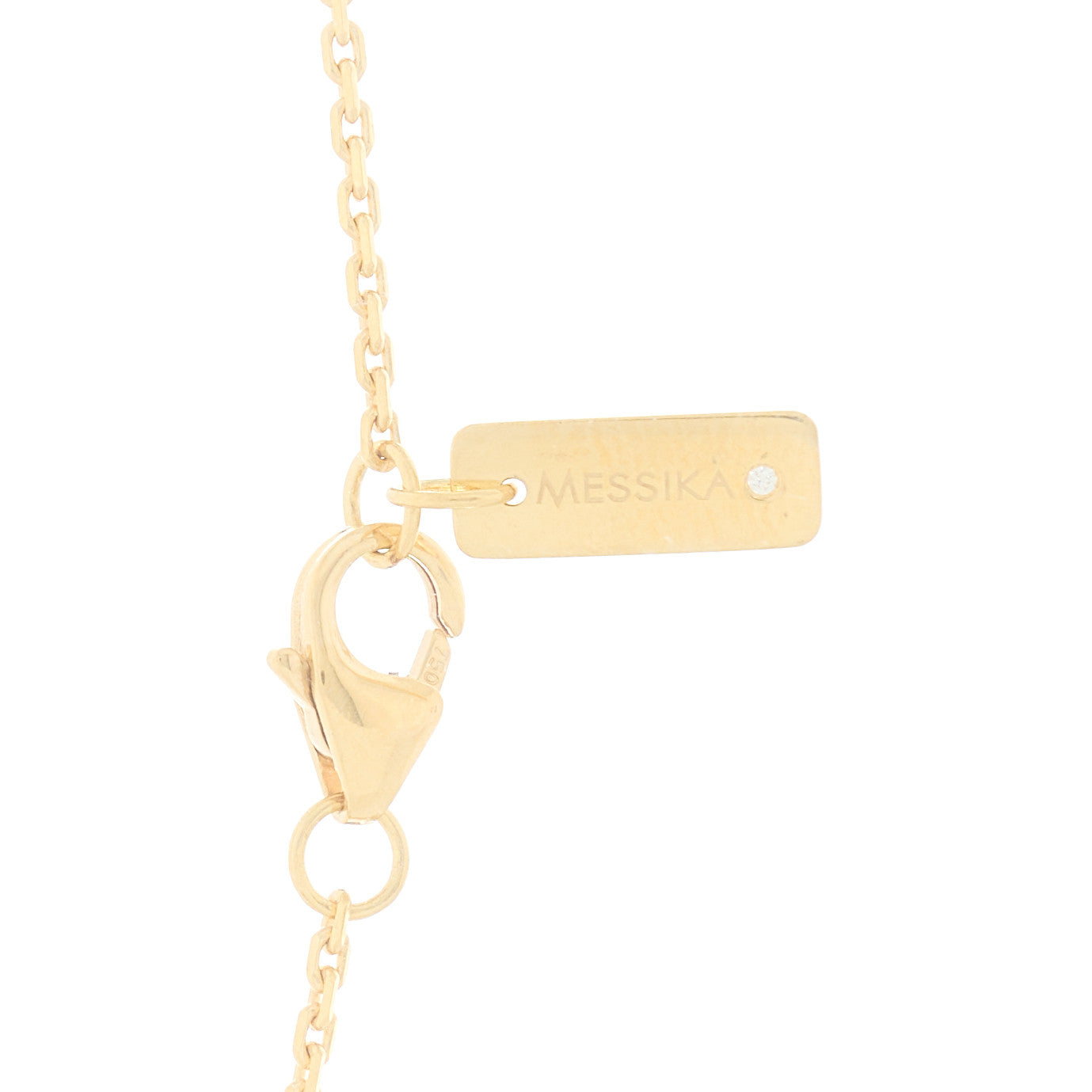 18K Yellow Gold Diamond Move Uno 2 Rows Necklace
