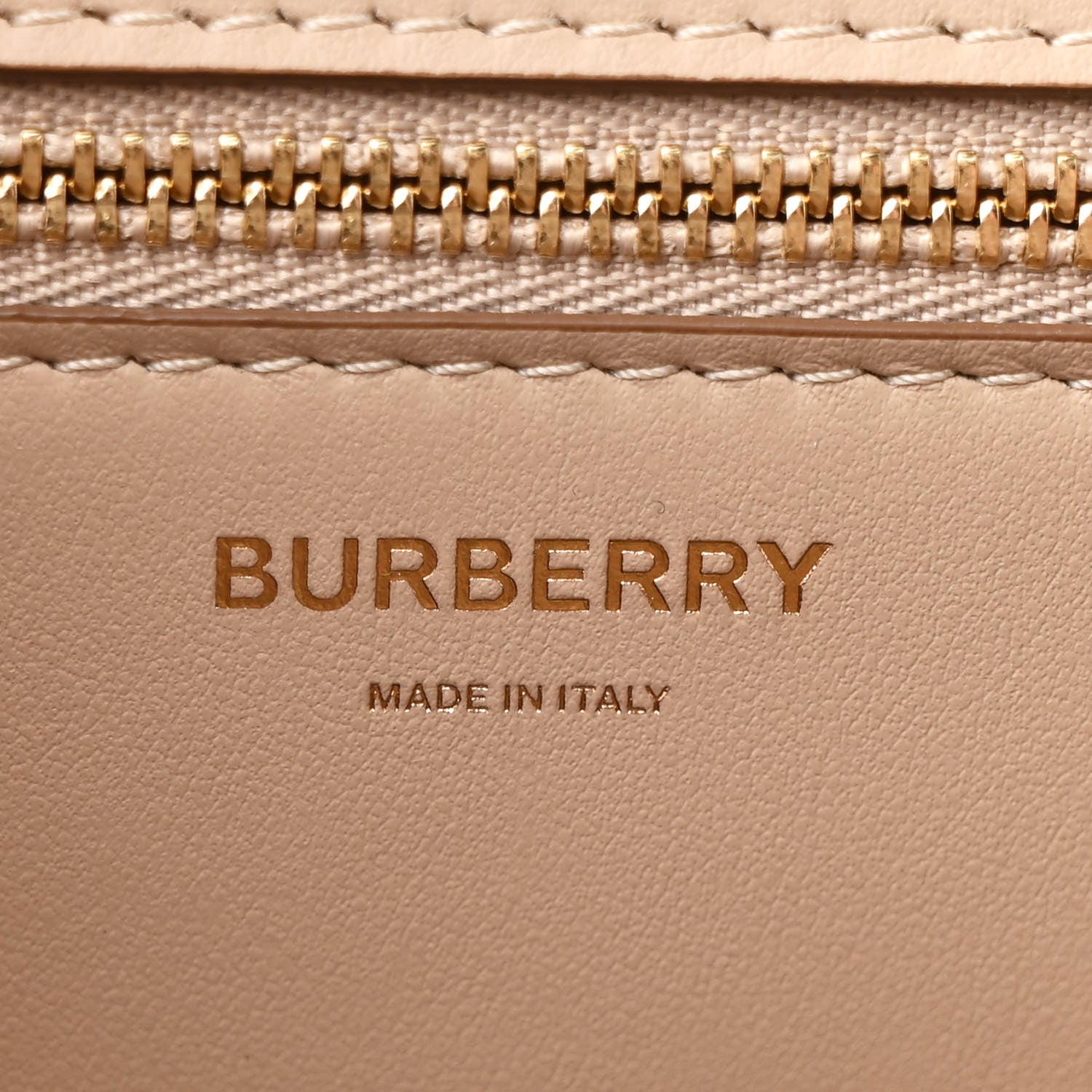 Burberry Smooth Calfskin Canvas Check Medium TB Bag Dusty Sand Soft Fawn 7 of 12