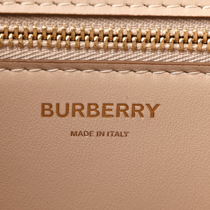 Burberry Smooth Calfskin Canvas Check Medium TB Bag Dusty Sand Soft Fawn 7 of 12