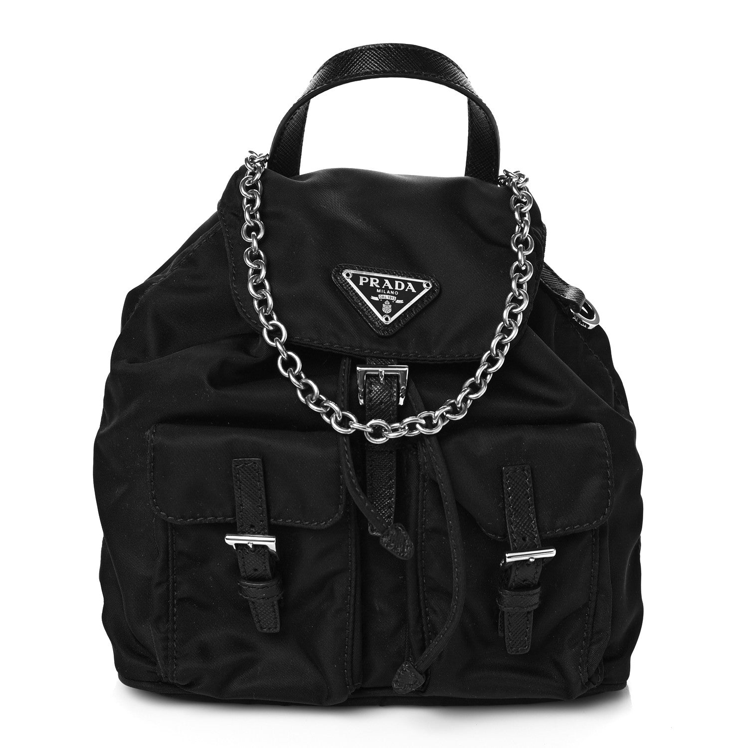 Prada Nylon Vela Mini Crossbody Backpack Black 1 of 8