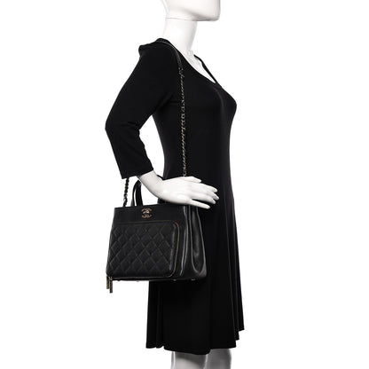 Chanel Caviar Quilted Small Business Affinity Shopping Bag Black 2 of 11